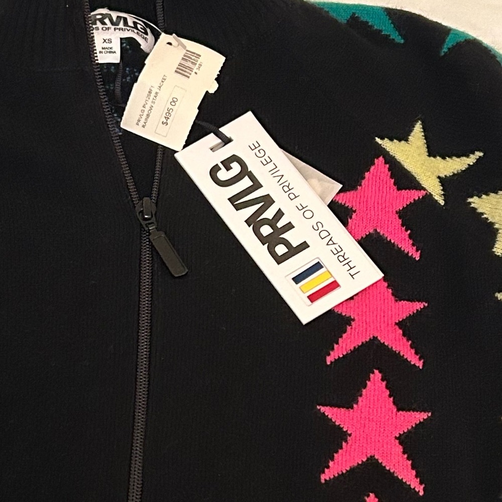 Threads of Privilege Zip Up Sweater